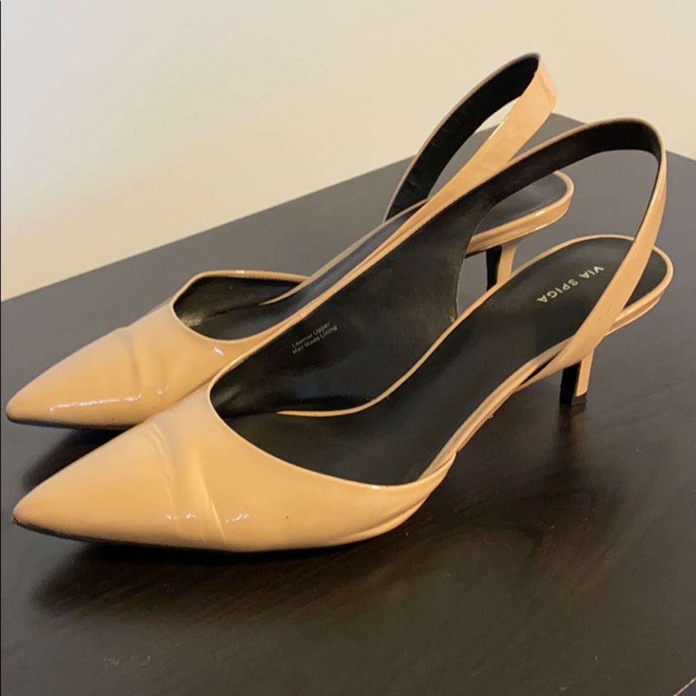Via Spiga Nude kitten heels